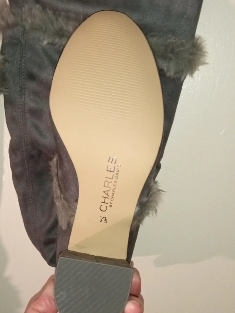 NWT Charles by Charles David Gray Odom Over-The-Knee Boots 7.5